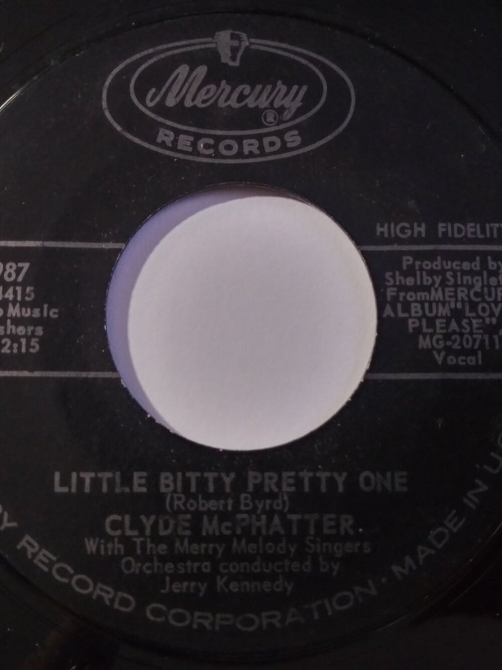 Clyde McPhatter – Little Bitty Pretty One VG+ Original 45RPM Mercury Record 1961